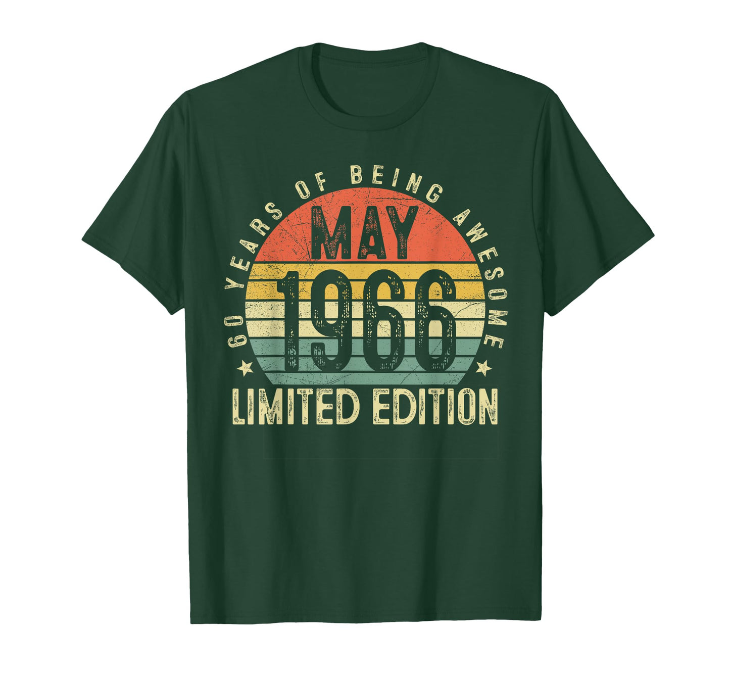 60 Year Old Vintage Born in May 1966 60th Birthday Men Women T-Shirt