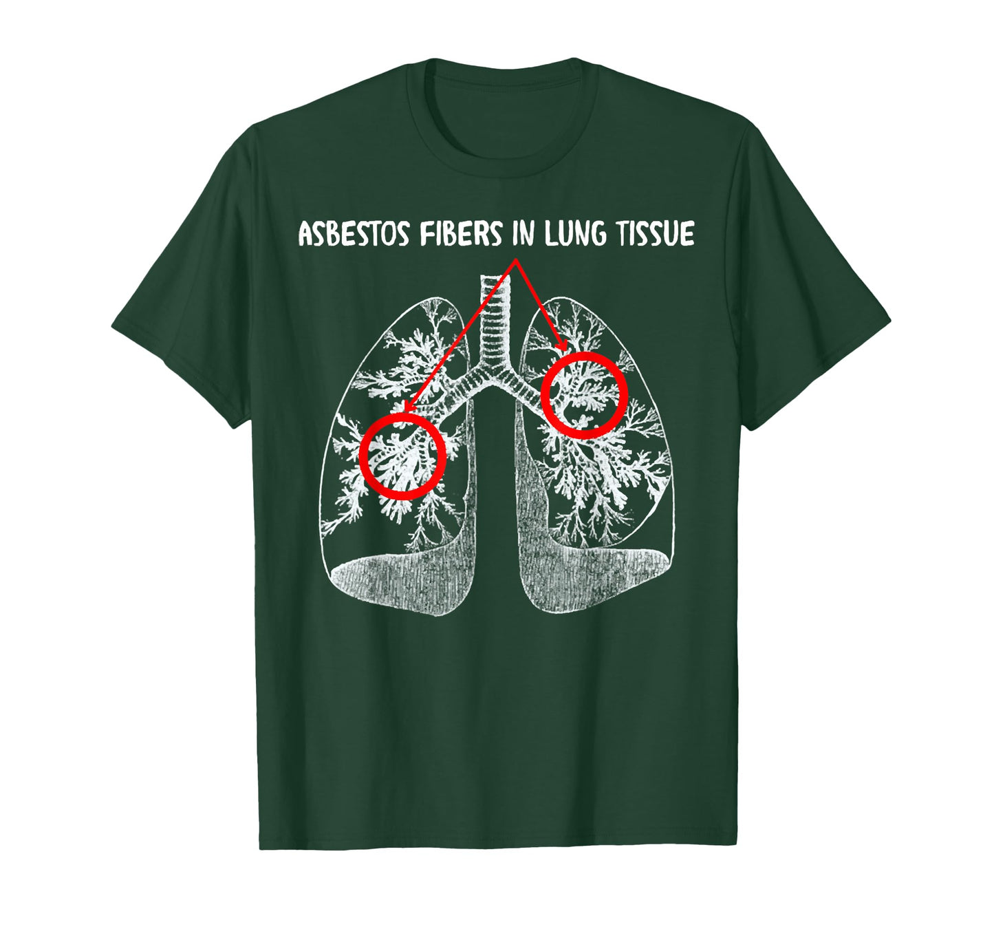 Asbestos Fibers In Lung Tissue, Respiratory Therapy For Lung T-Shirt