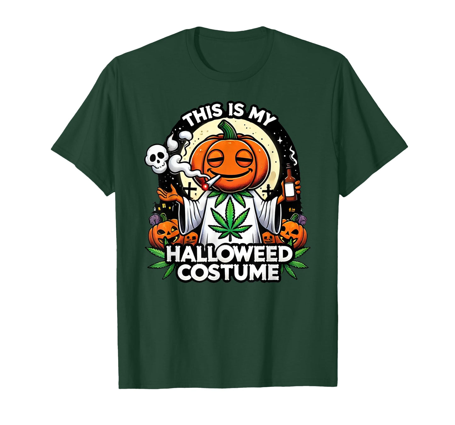 Halloween Costume Marijuana Cannabis Weed Funny 420 Humor T-Shirt
