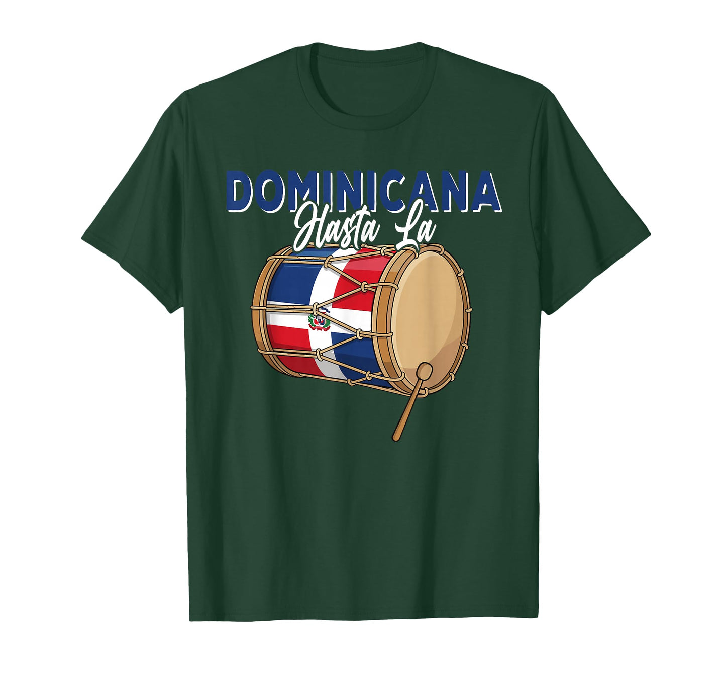 Dominicana Hasta La Tambora Dominican Flag Drum DR Pride T-Shirt