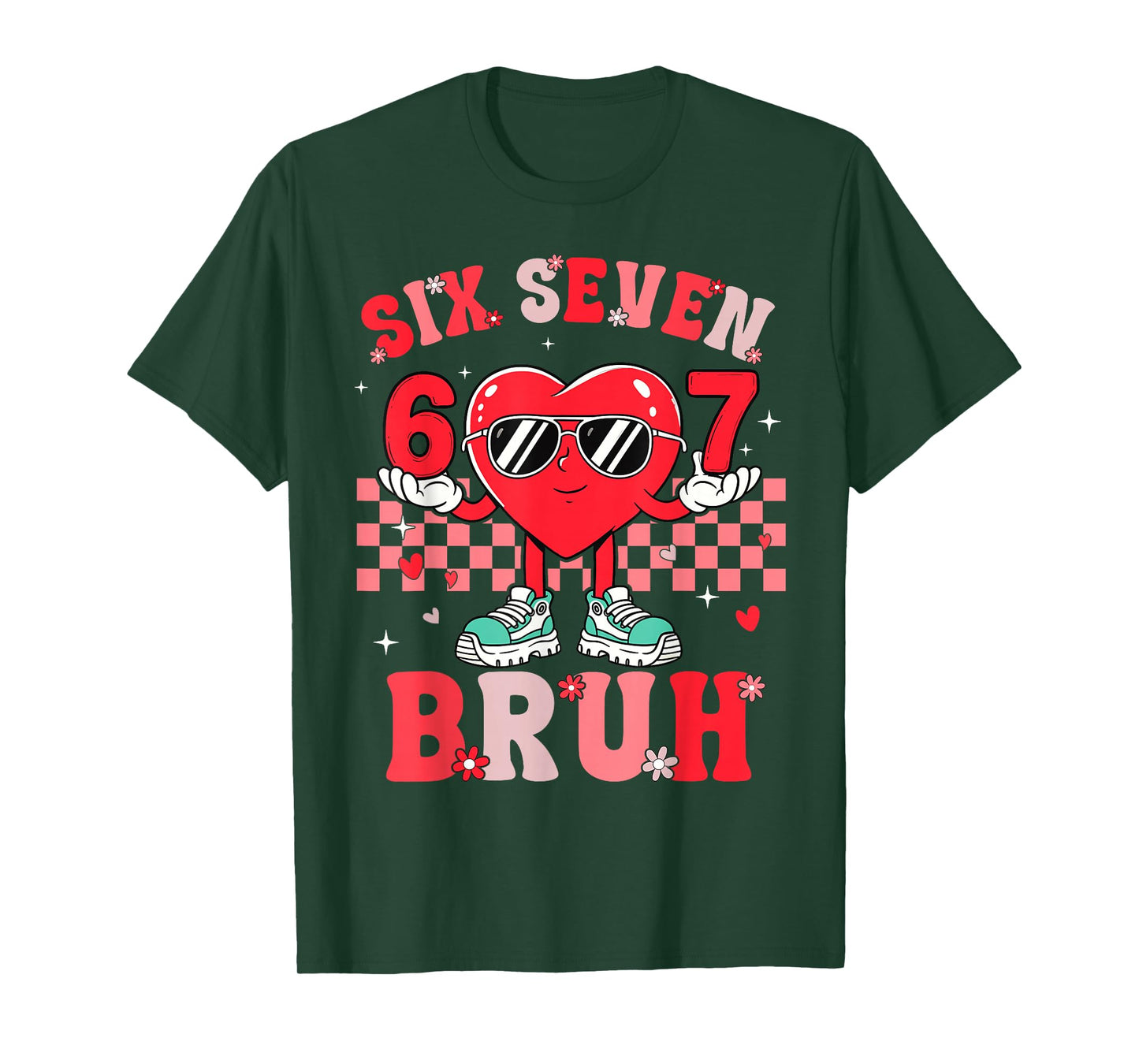Six Seven 67 Meme Cool Valentine’s for Teens Boys Girls Kids T-Shirt