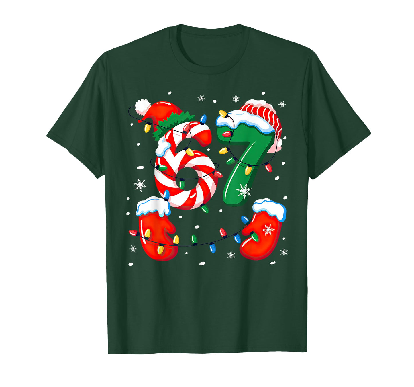 Six Seven 6 7 Meme Christmas Xmas T-Shirt