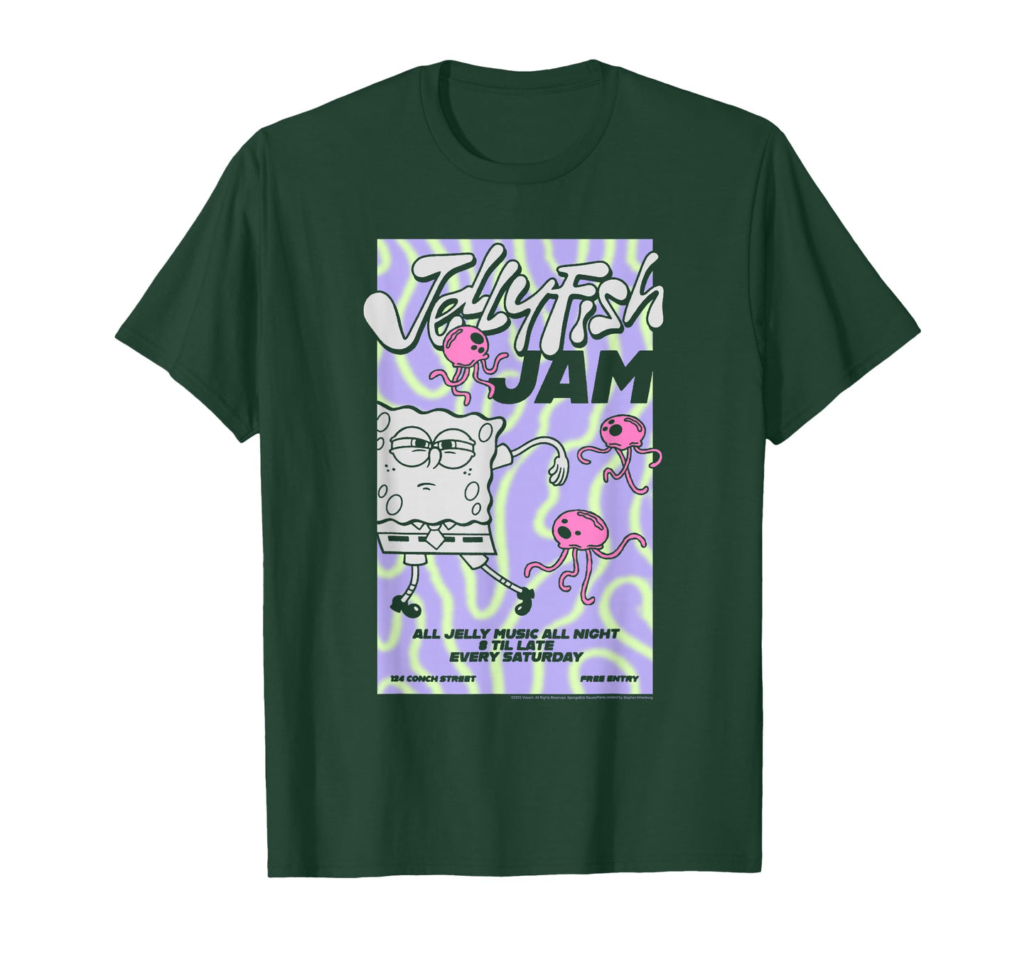 SpongeBob SquarePants Jellyfish Jam Jelly Y2K Rave T-Shirt