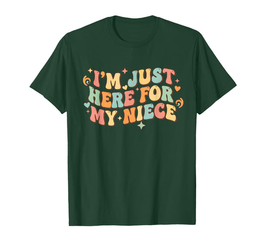 Funny Aunt Life I'm Just Here for My Niece Auntie Groovy T-Shirt