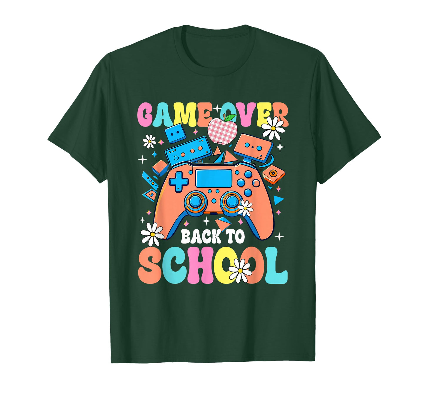 Game Over Back to School Funny Teacher Student Controller T-Shirt