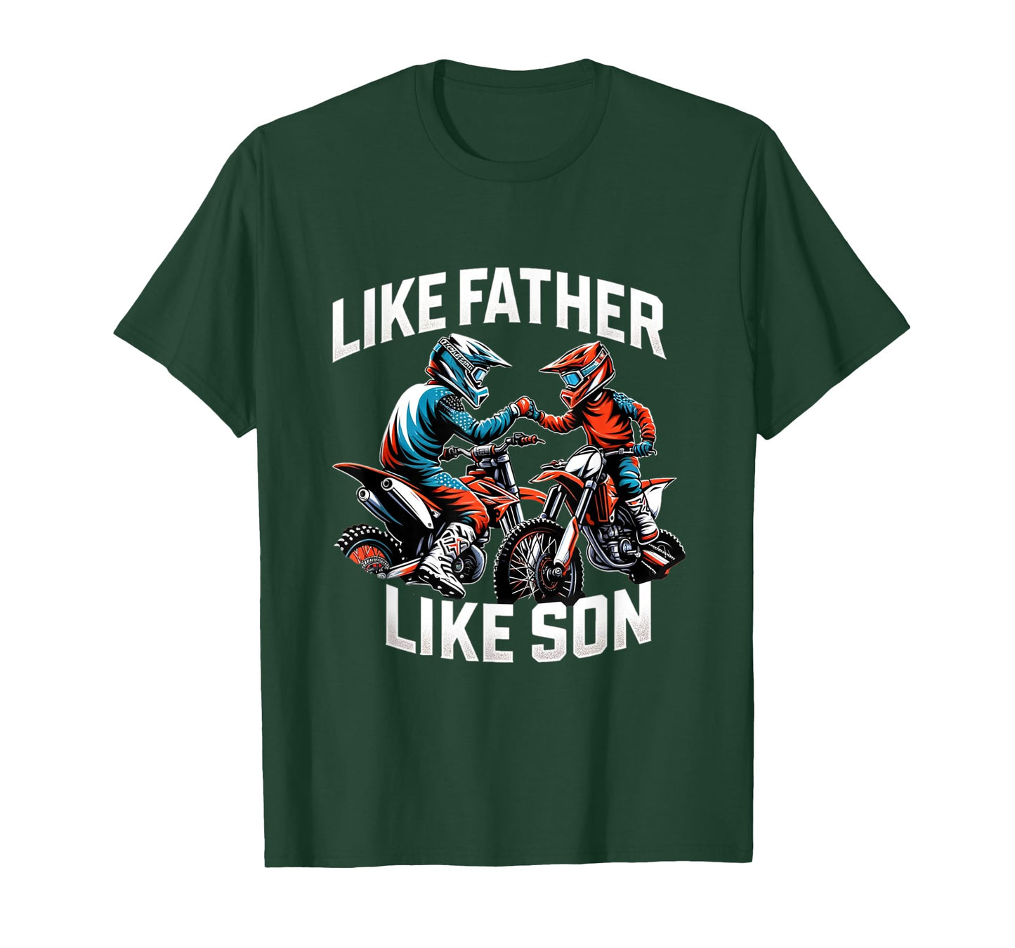 Dirt Bike Family Father Son Motocross Off-Road MX Dad Boys T-Shirt