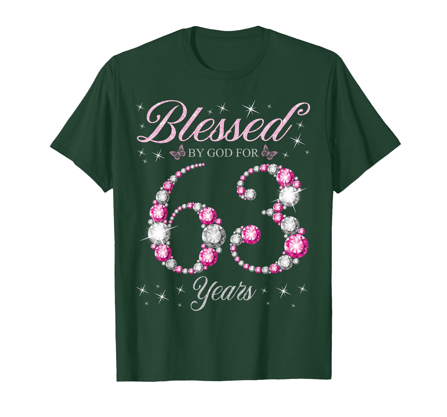 Blessed By God For 63 Years Old 63rd Birthday Party T-Shirt