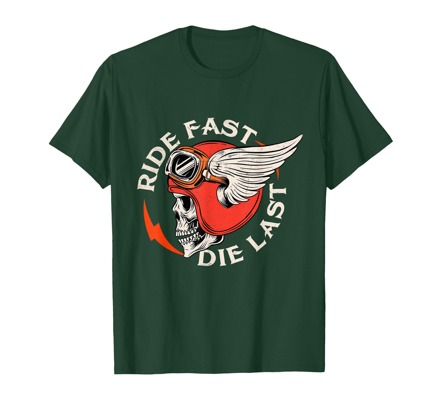 Ride Fast Die Last - Skull Biker Motorcycling Motorbike T-Shirt