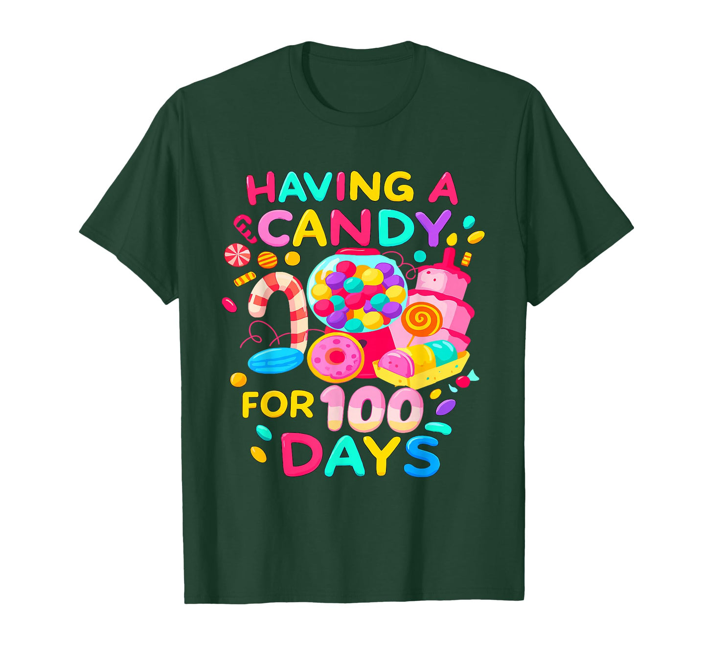 100 Days of School Candy 100th Day Candy's Girls, and Kids T-Shirt