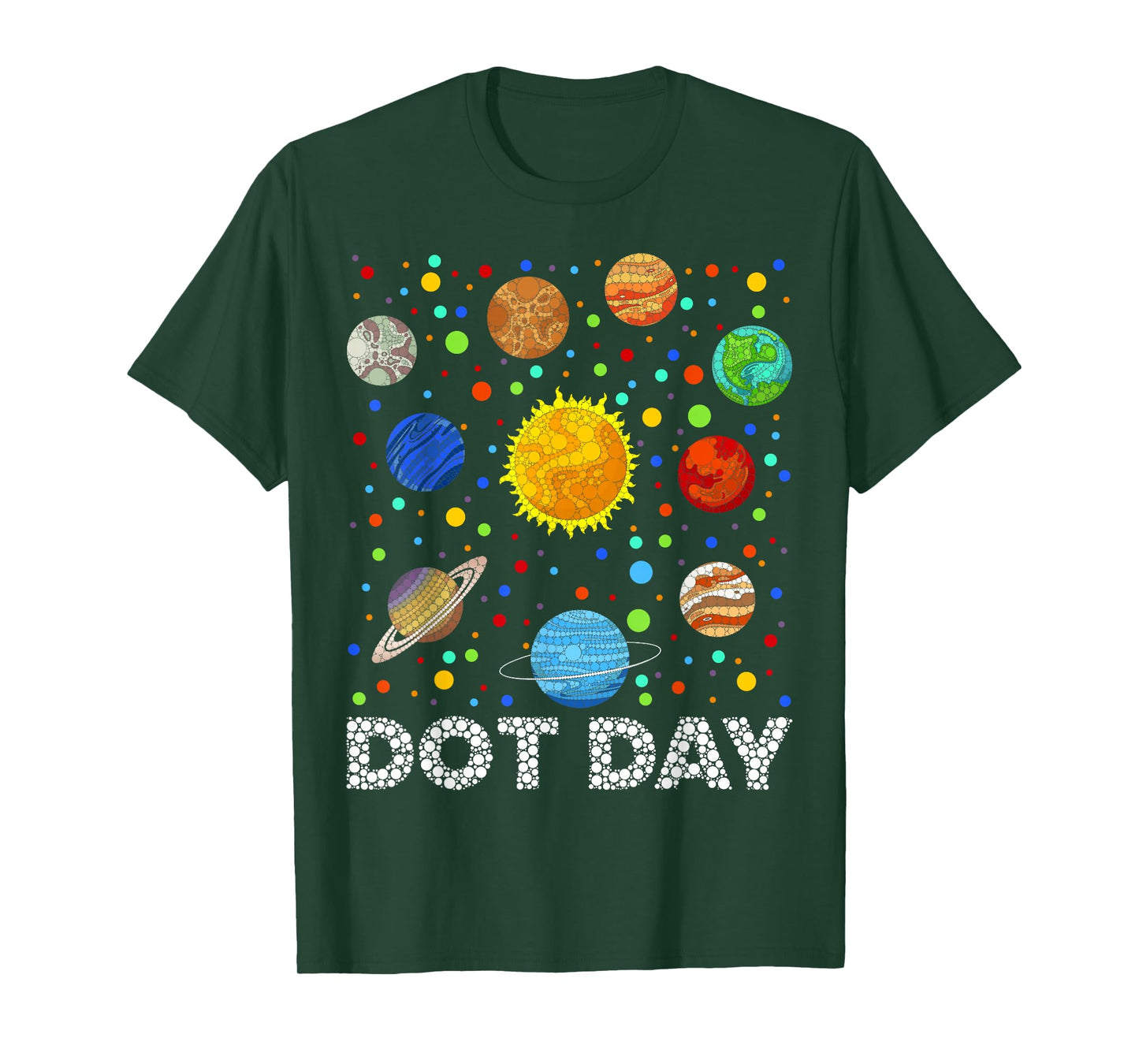 Funny Planets Polka Dot Happy Dot Day Art Student Girls Boys T-Shirt