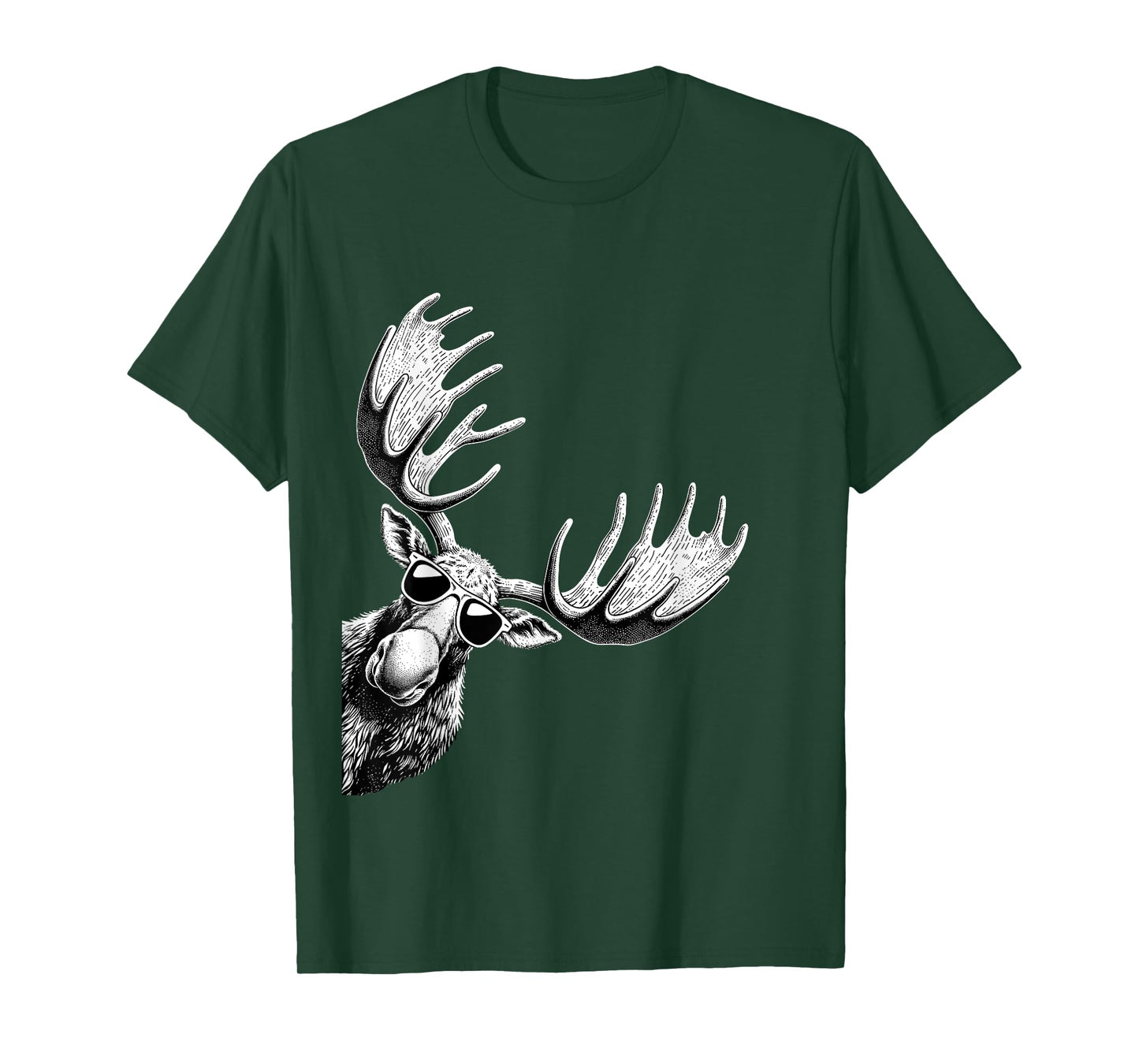 Funny Moose Wearing Sunglasses Alaska Moose Lovers T-Shirt