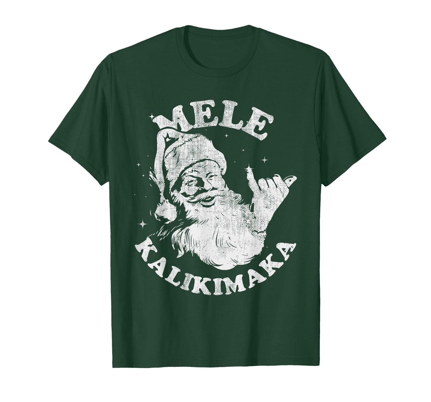 Mele Kalikimaka Retro Hawaii Santa Aloha Christmas T-Shirt