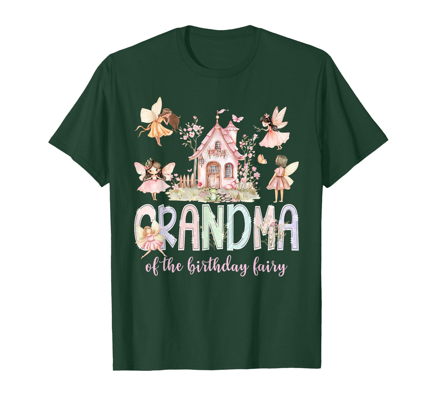 Grandma of The Birthday Fairy Girl Magical Family Matching T-Shirt