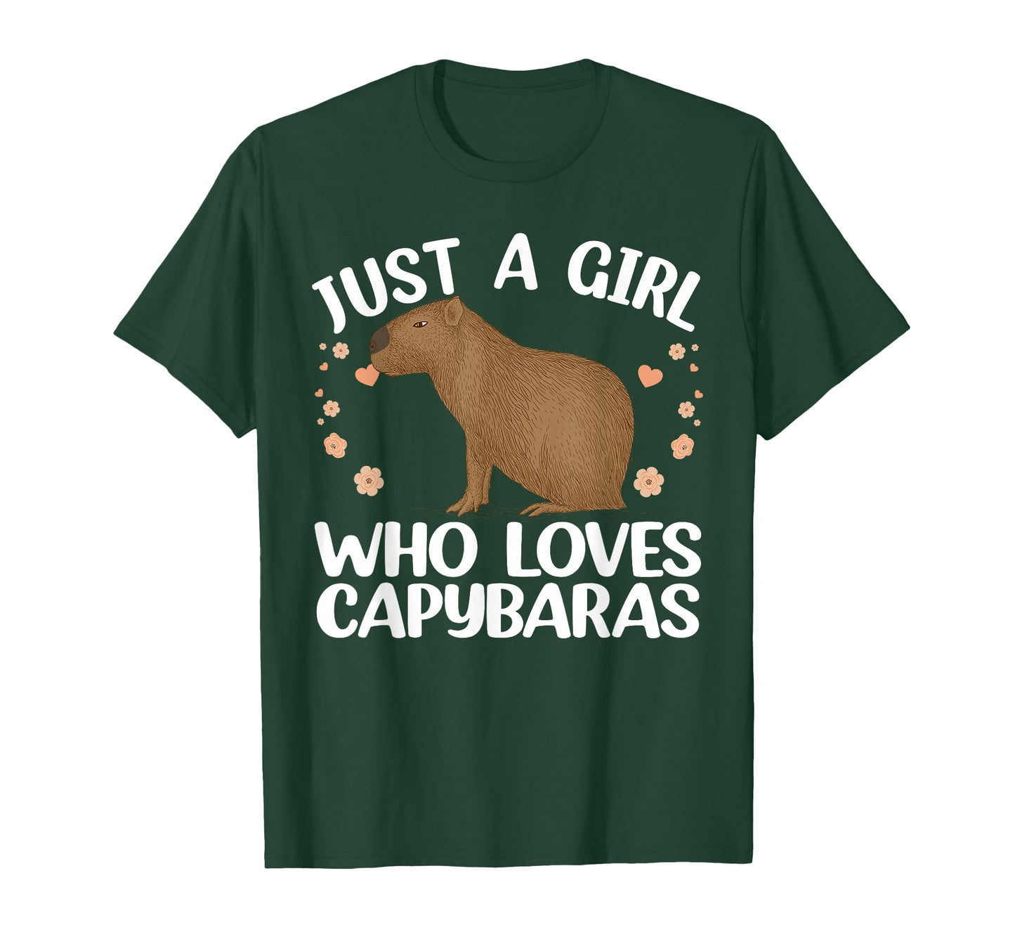 Cool Capybara Design For Women Girls Rodent Animal Capybara T-Shirt