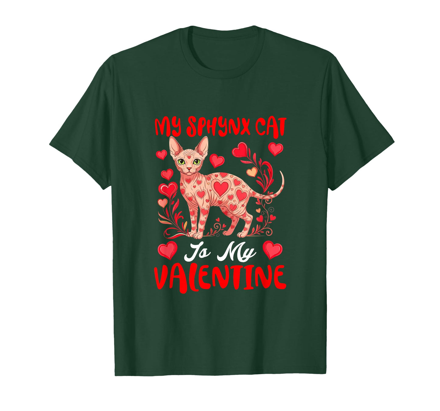 My Sphynx Cat is My Valentine Matching Dog Owner Kids T-Shirt