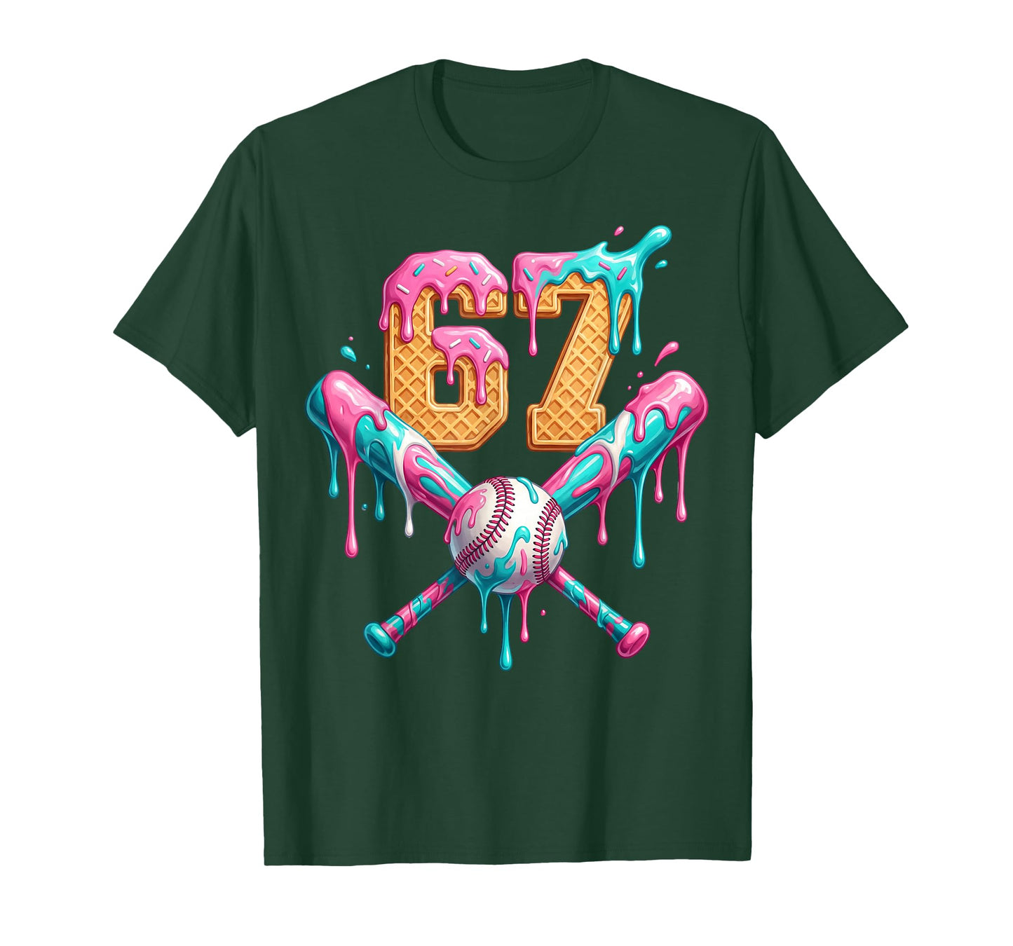 Baseball Drip Number 67 Player T-Shirt