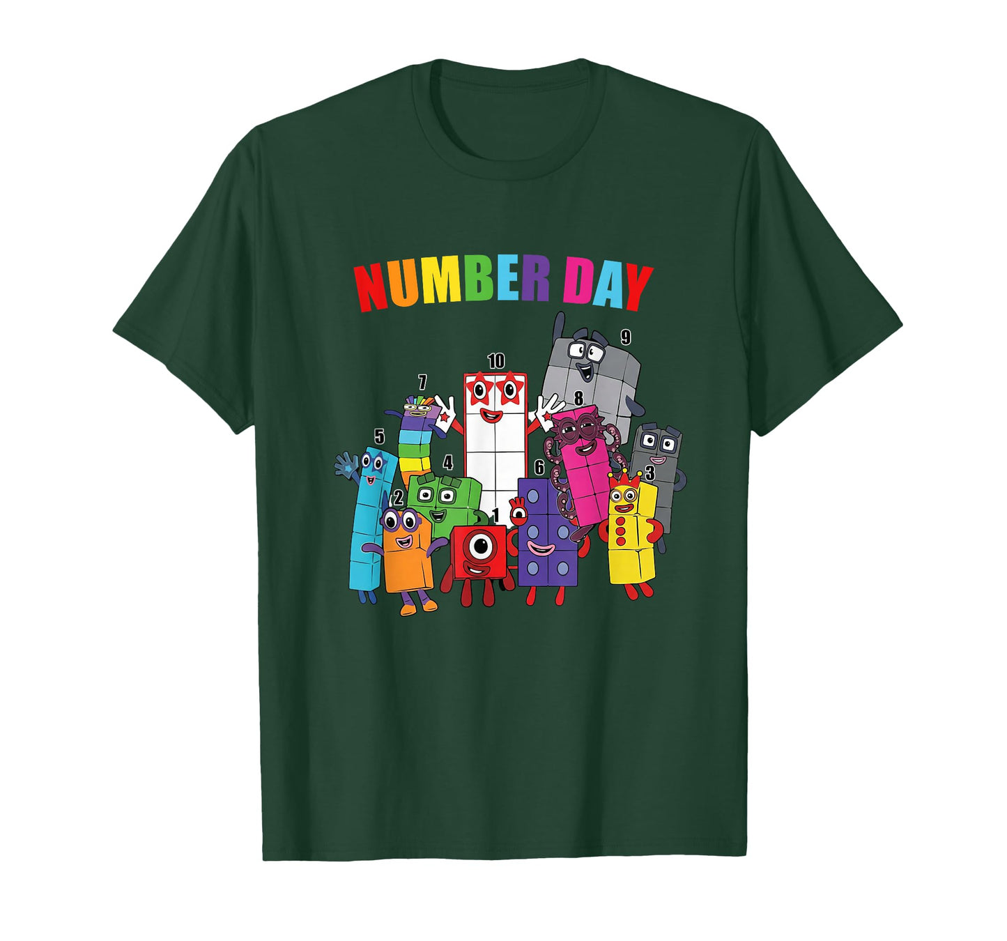 Number Day Colorful Math Numbers Educational Learning T-Shirt