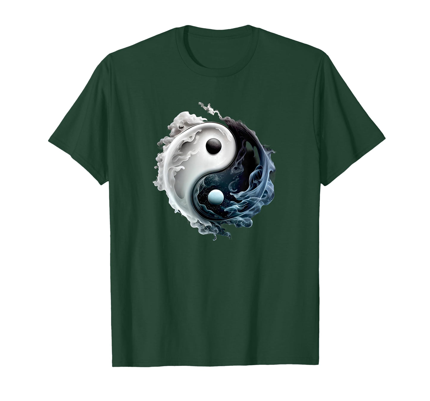 Ying Yang Whispy Feng Shui Taijitu Yin Yang T-Shirt