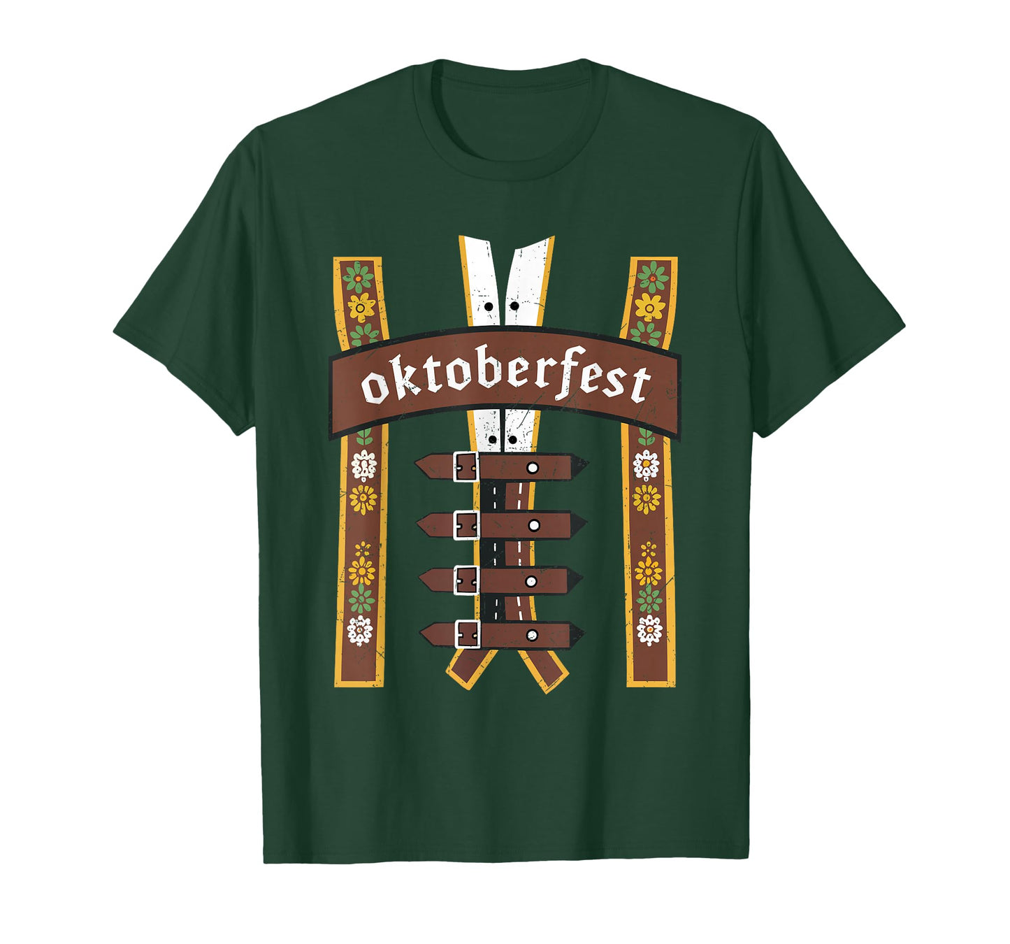 Oktoberfest Bavarian Munich Beer Lederhosen Suspenders T-Shirt