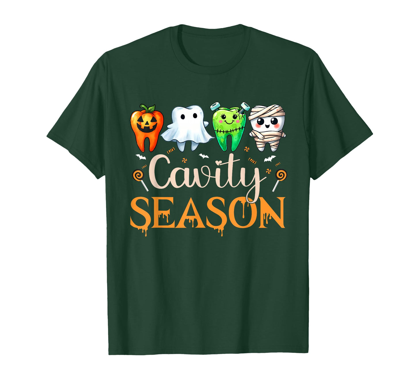 Cavity Season Ghosts Halloween Dental Hygienist Or Assistant T-Shirt