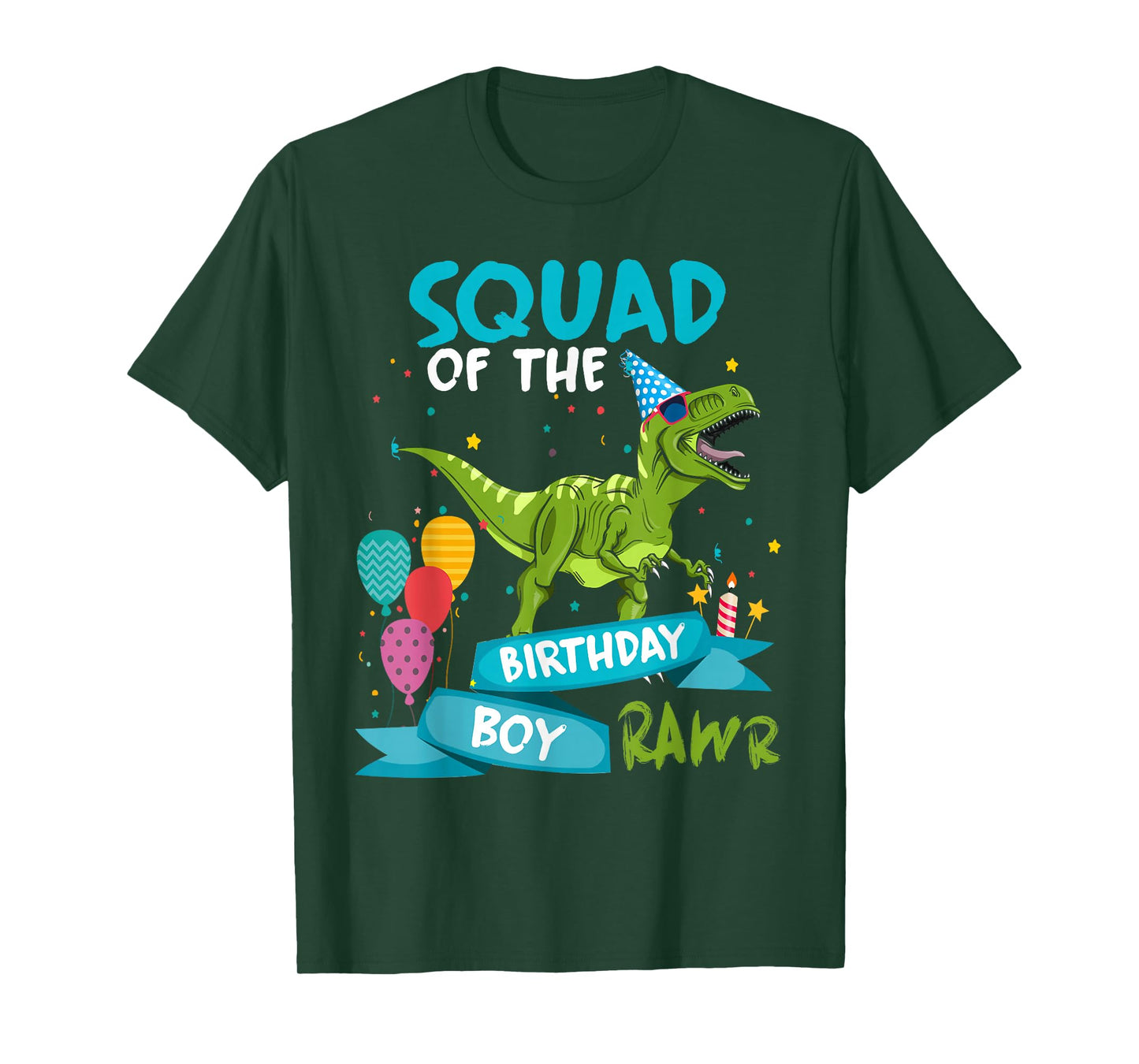 Birthday Squad Funny T-Rex Matching Dinosaur Birthday Party T-Shirt