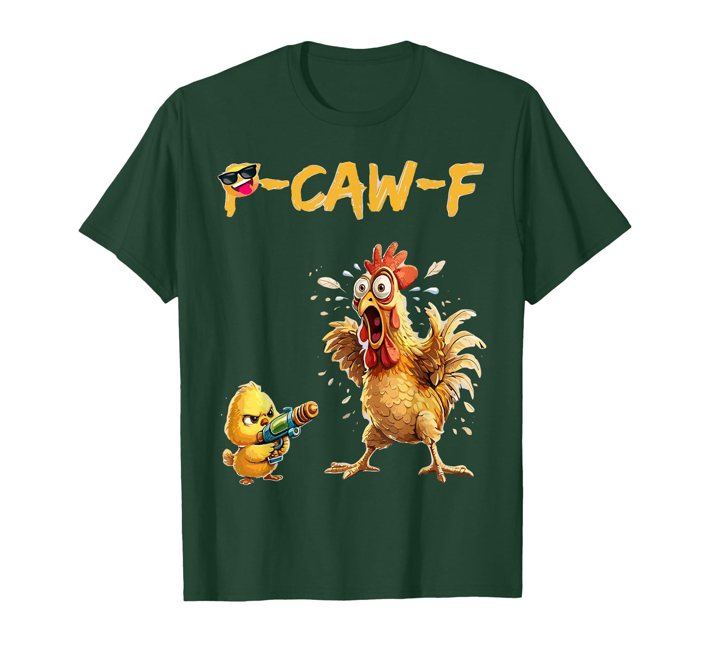 Funny Chicken Humor Quote Rooster Meme Caw F for Men Women T-Shirt