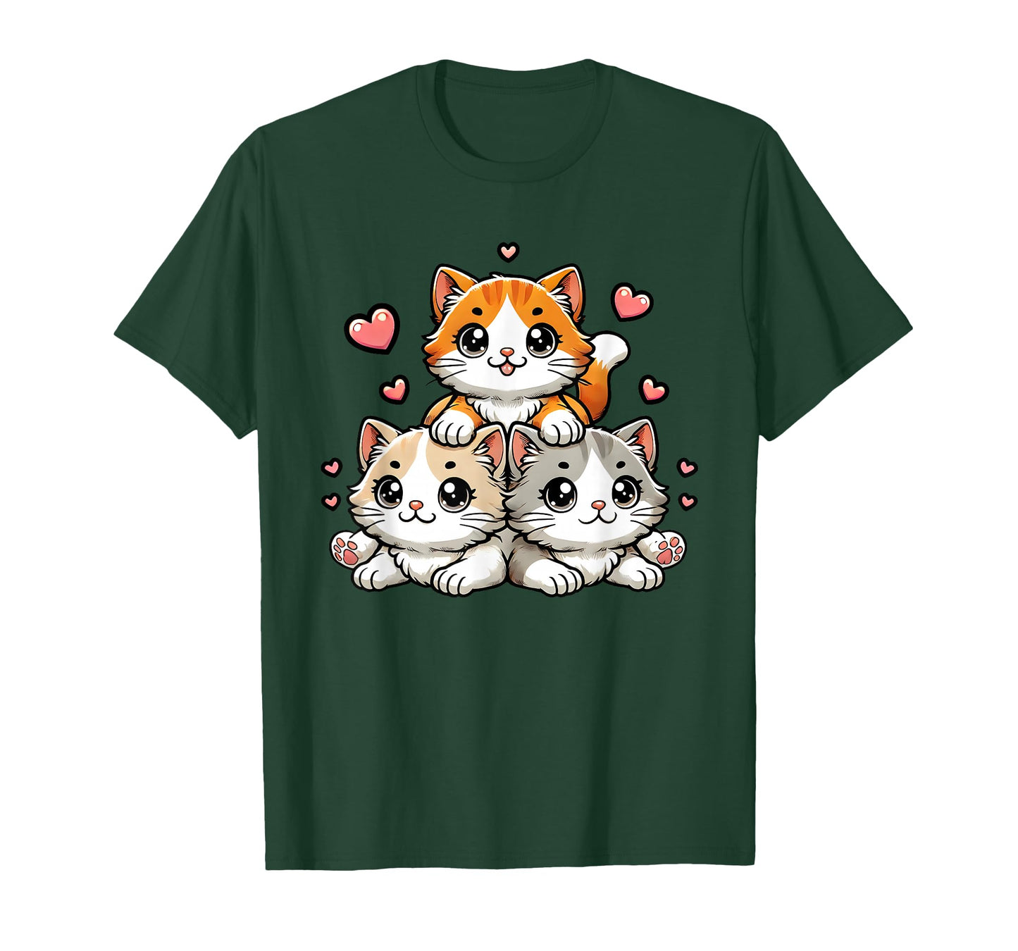 Cute Kawaii Cats Neko Funny Kitten Cat Lover Gift Women Girl T-Shirt
