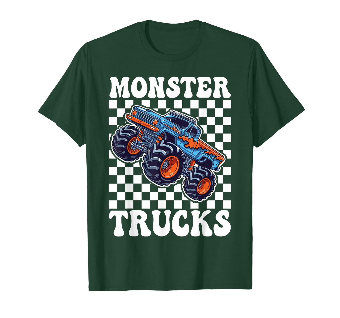 Monster Truck for Toddlers, Kids Monster Truck Retro Vintage T-Shirt