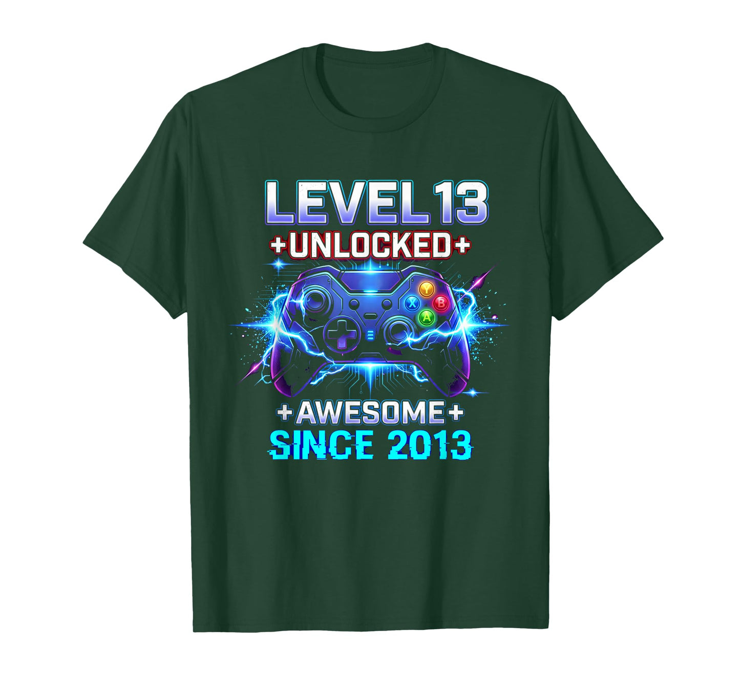 Level 13 Unlocked Awesome Since 2013 13th Birthday Boy Gamer T-Shirt