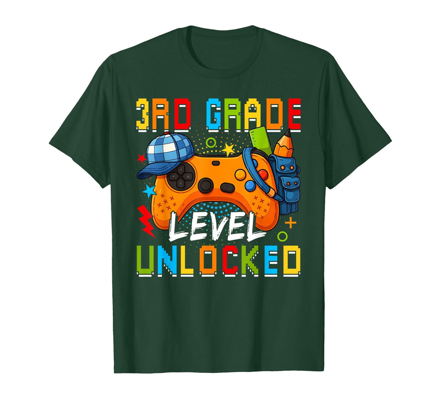 3rd Third Grade Level Unlocked Video Game Back To School T-Shirt