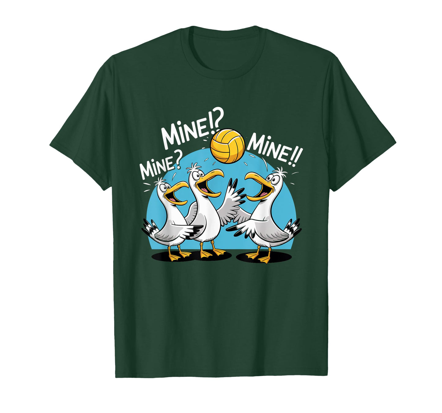 Seagull Volleyball Mine Mine Beach Bird Ocean Lovers T-Shirt