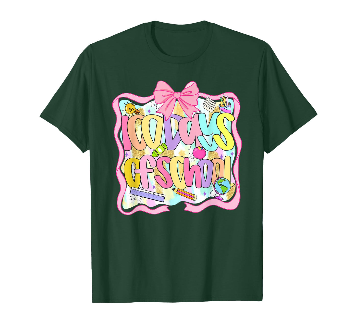 100 Days of School Preppy 100th Day of School Teachers Girls T-Shirt