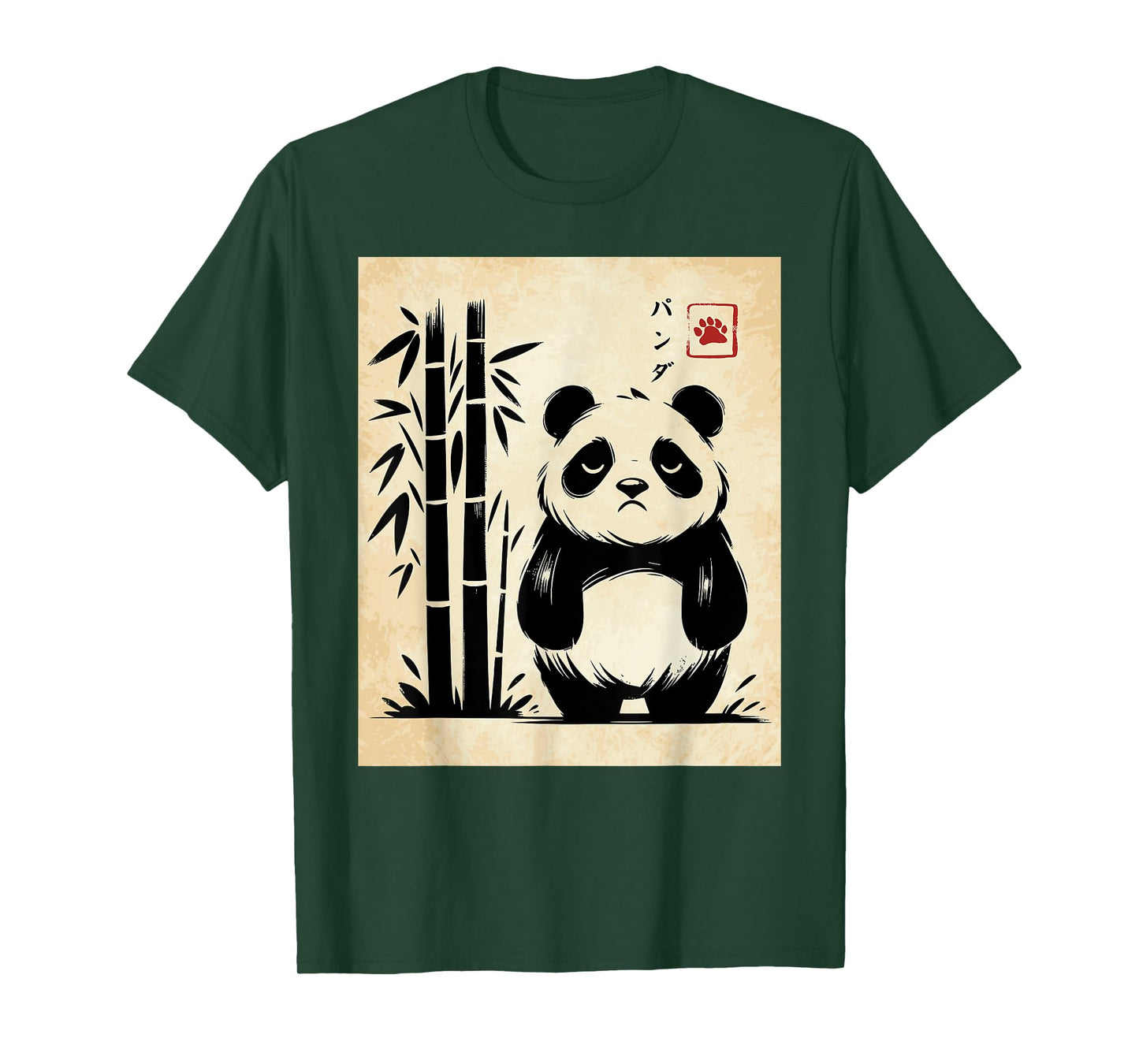 Kawaii Panda Ink Japanese Streetwear Novelty Funny Panda T-Shirt