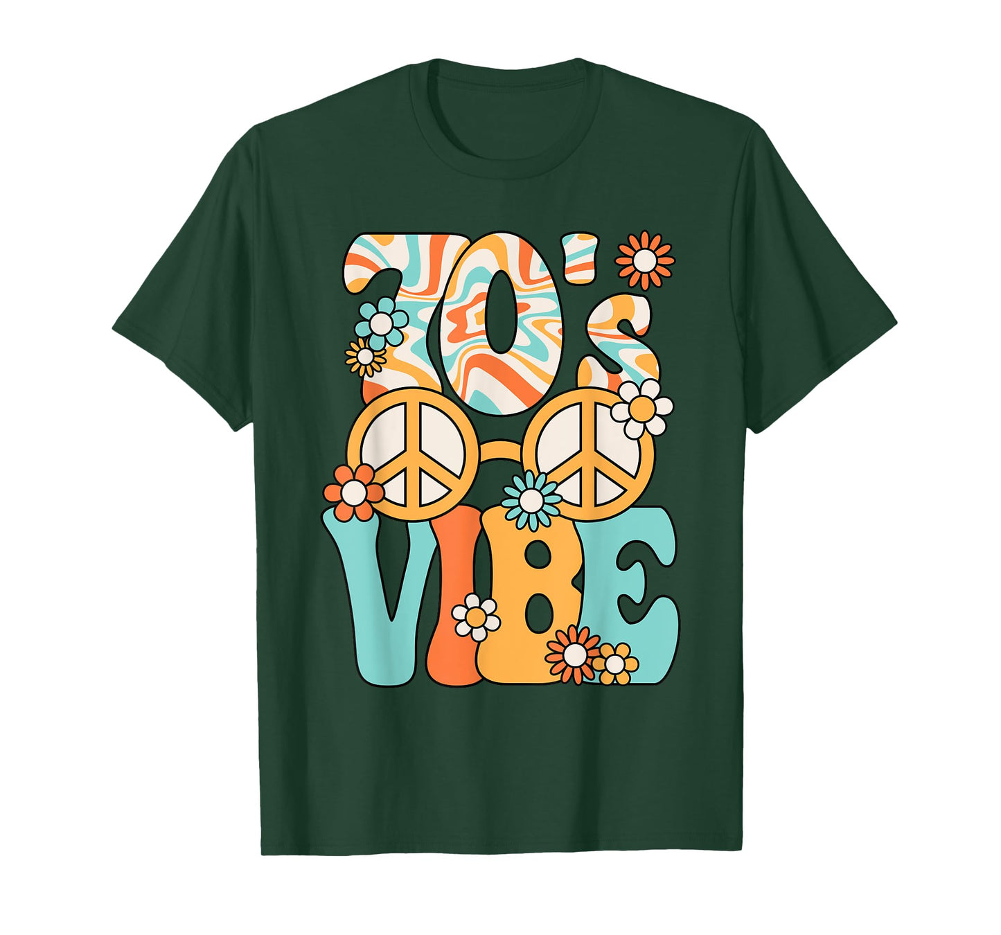 Funny 70's Vibe Retro Groovy Hippie Outfit 70s Party T-Shirt