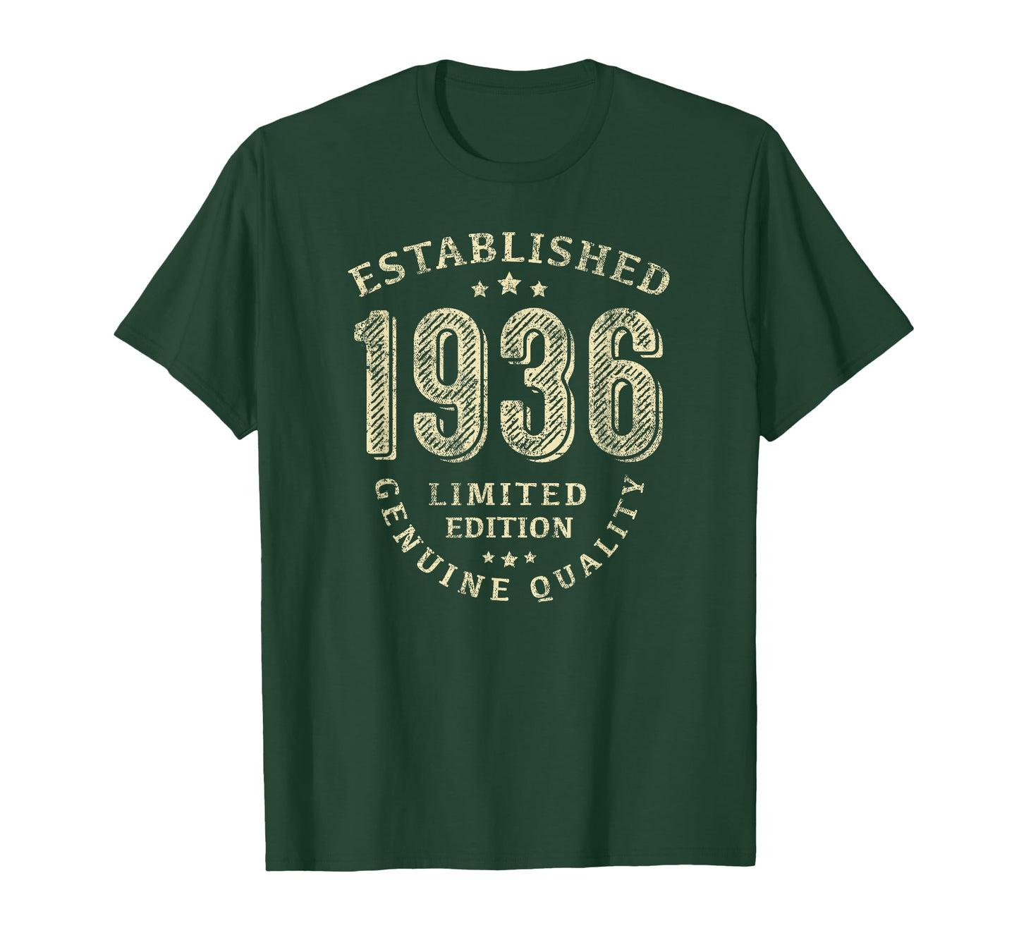 Vintage 1936 Birthday Men Grandpa Established Graphic T-Shirt