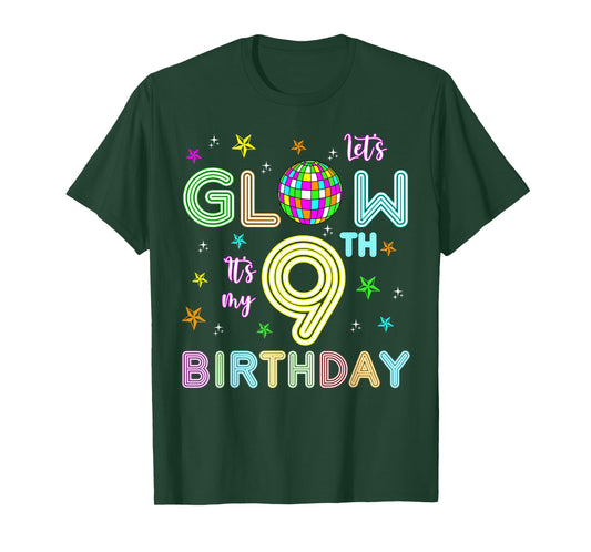 It's My 9th Birthday Glowing 80s 9 Year Old T-Shirt