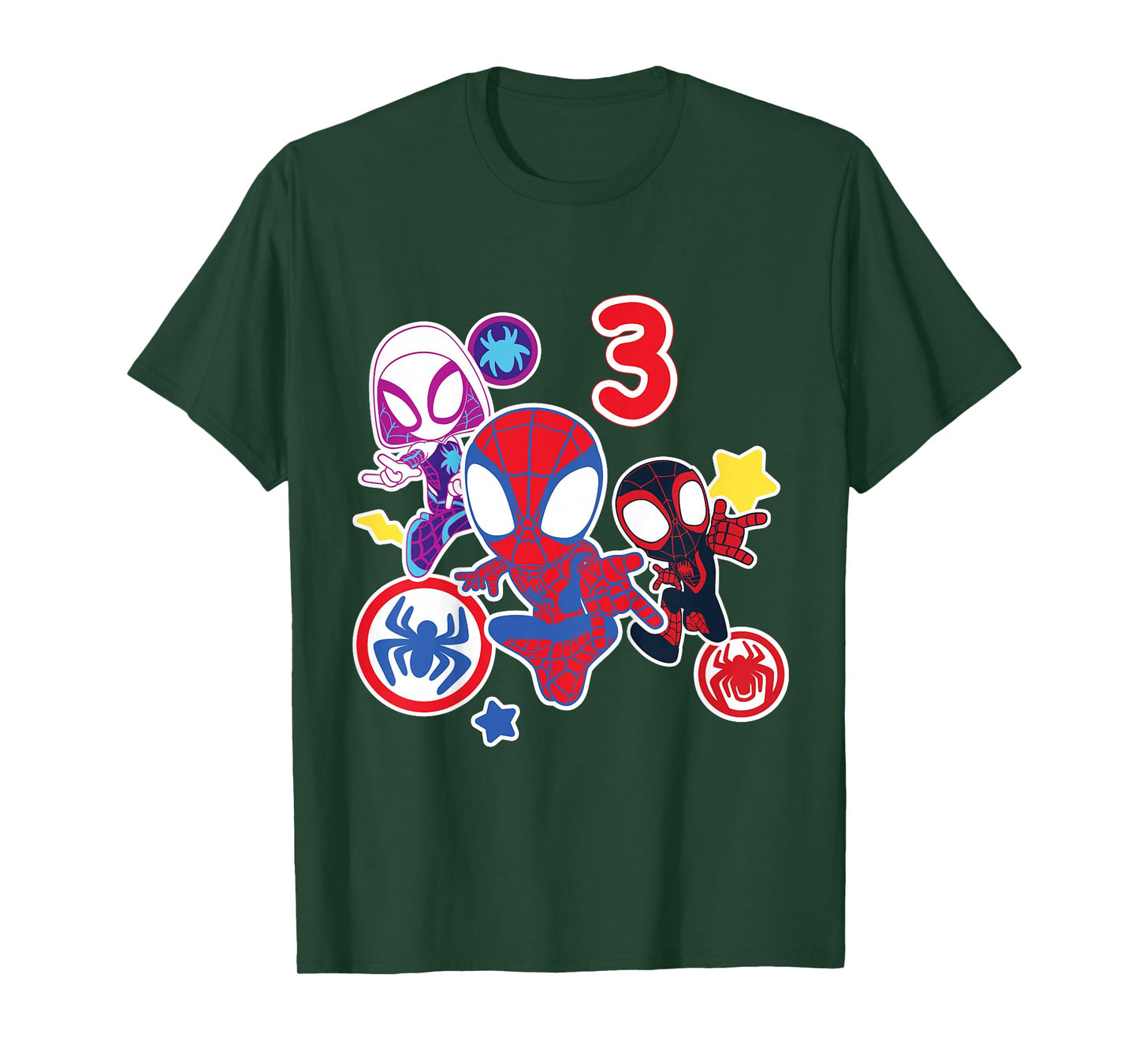 Marvel Spidey and His Amazing Friends 3 Year Old Birthday T-Shirt
