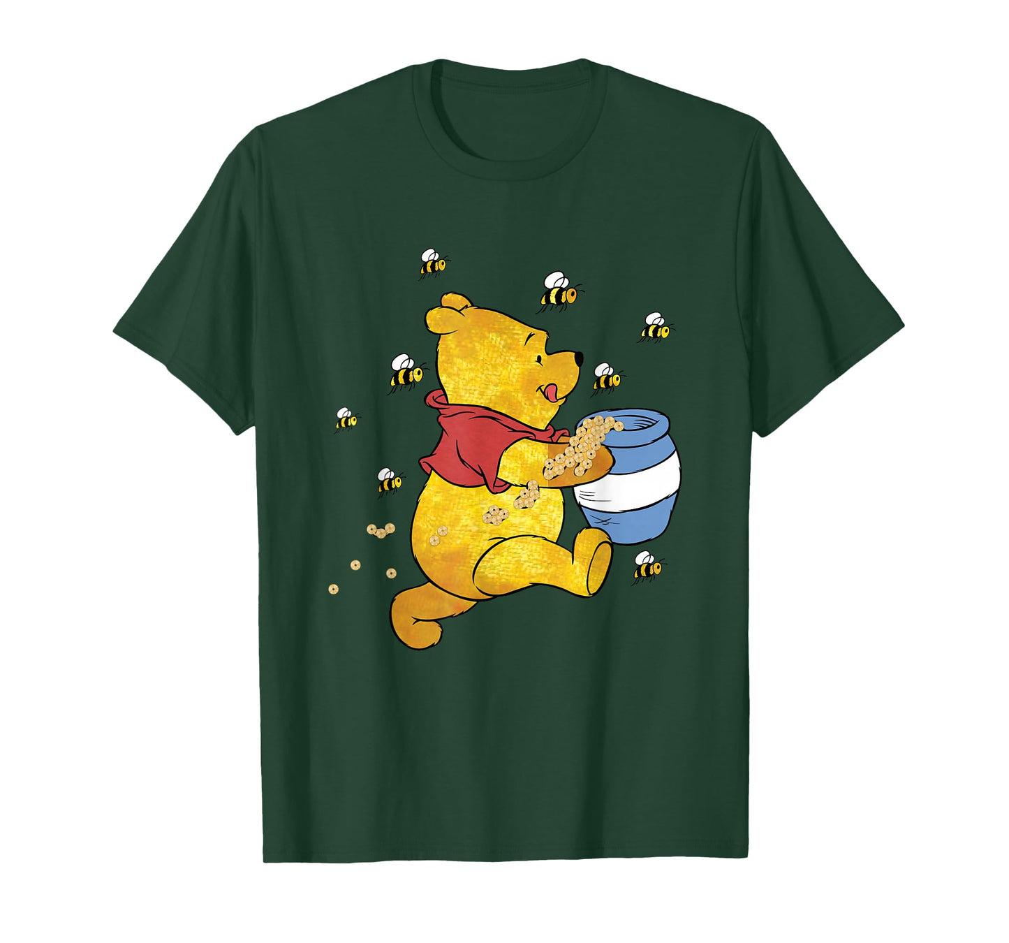 Disney Winnie The Pooh Honey Jar and Bees Graphic T-Shirt