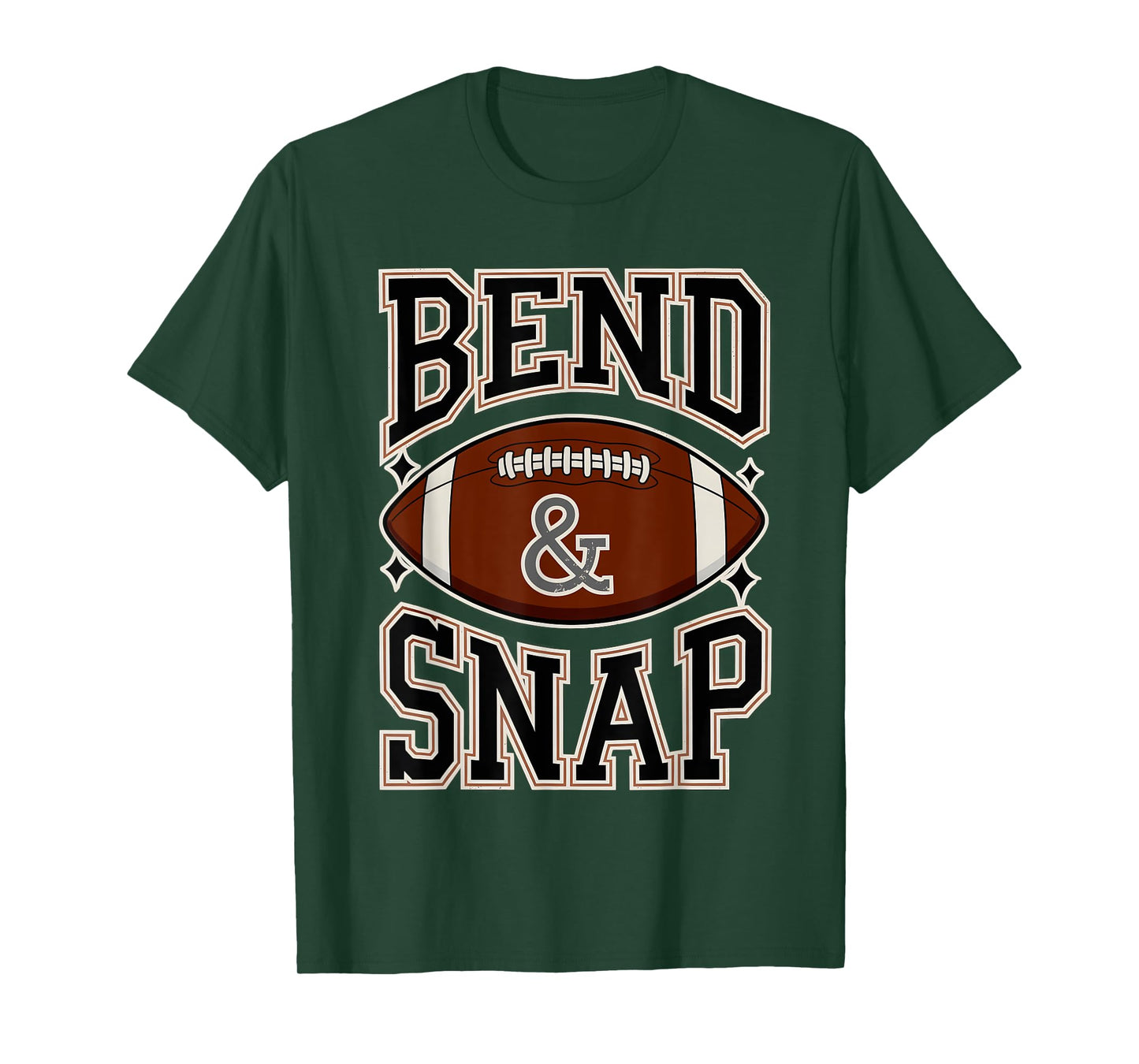 Funny Game Day Touchdown Season Cute Bend and Snap Football T-Shirt
