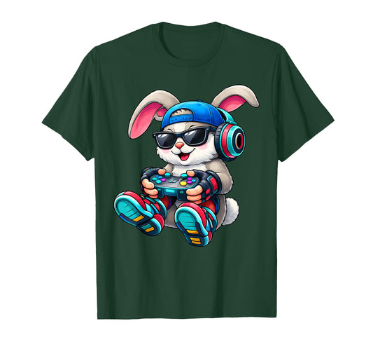 Boys Easter Funny Video Games Bunny Happy Easter Day Gamer T-Shirt