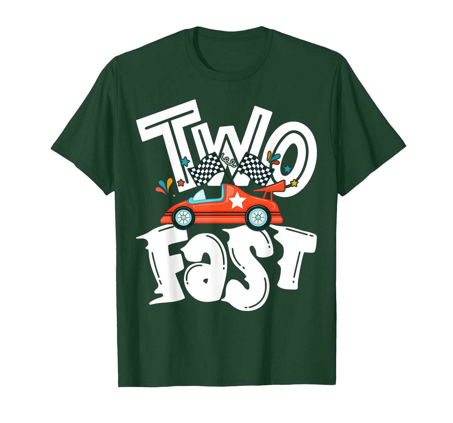 2nd Birthday Race Car Two Fast 2 Year Old Bday Boys T-Shirt