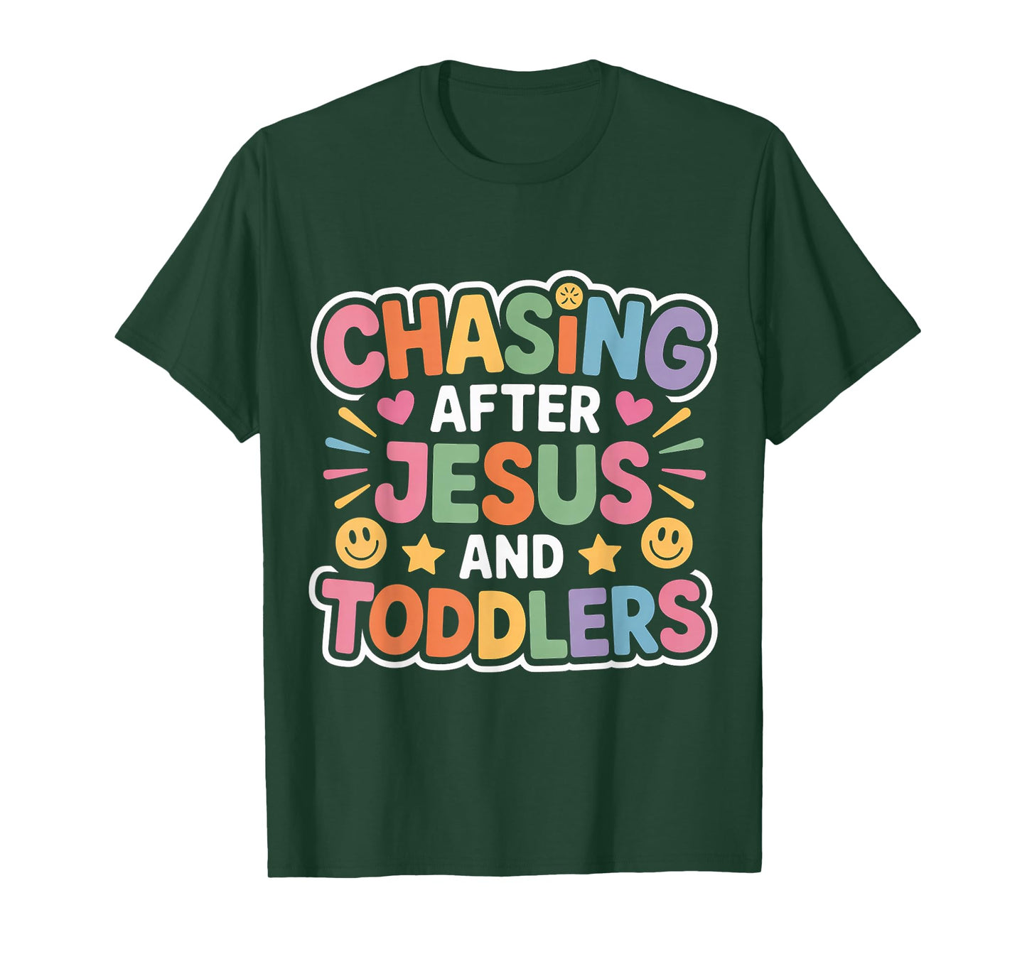 Chasing After Jesus and Toddlers Christian Chaos - T-Shirt