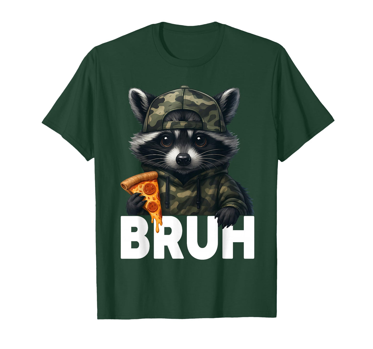 Funny Raccoon Bruh Meme Teens Boys Girls Men Graphic T-Shirt