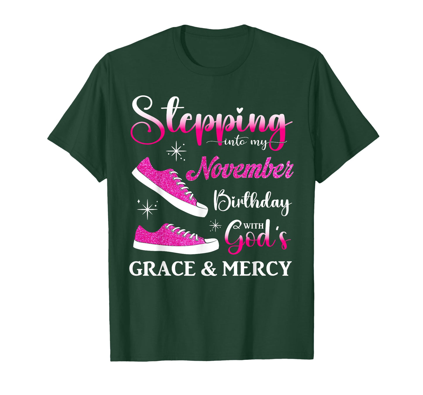 Stepping into My November Birthday Women Girls Ladies Funny T-Shirt