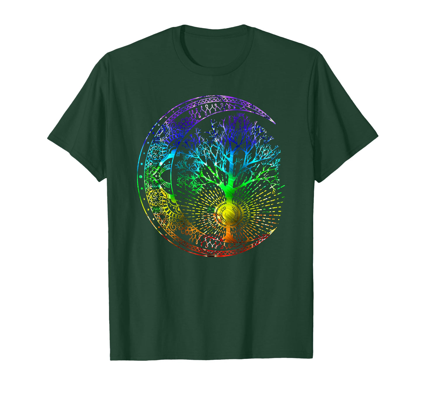 Mandala Moon Chakra Tree of Life T-Shirt