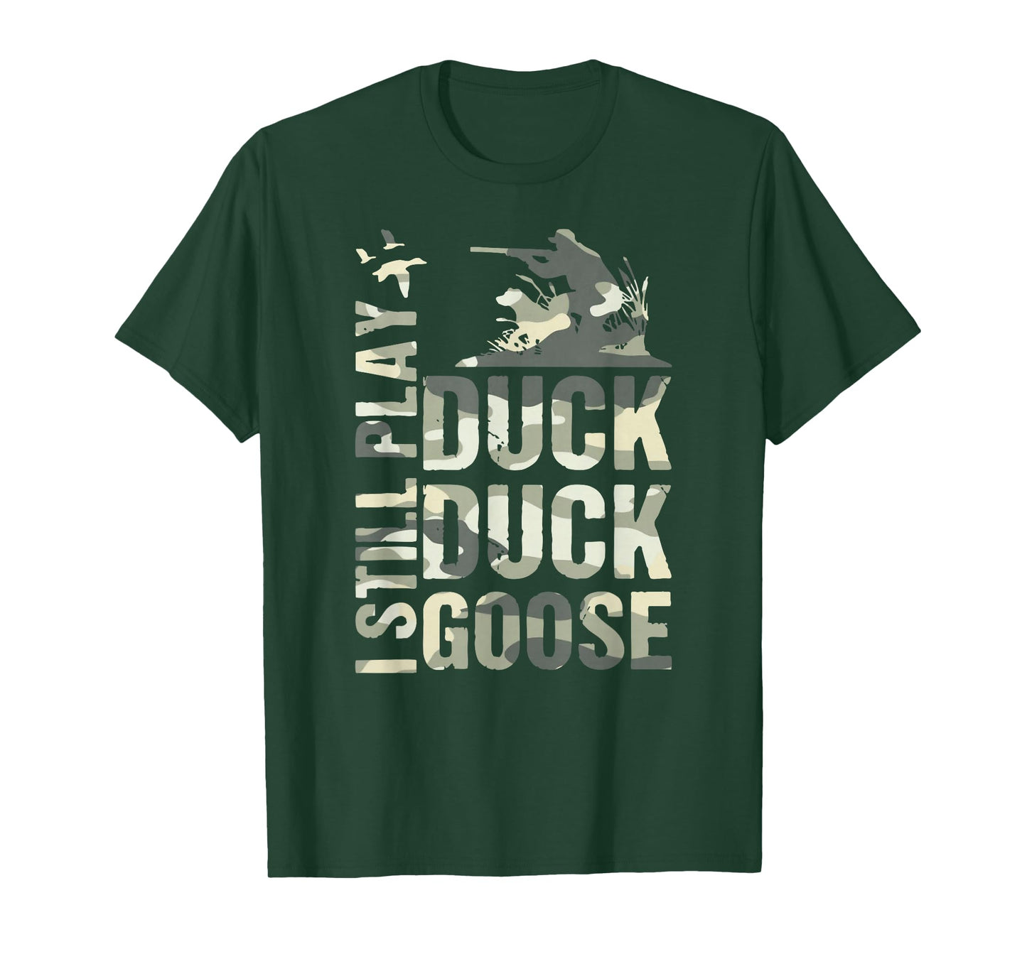 I Still Play Duck Hunting Funny Camo US Flag Hunter Dad Men T-Shirt