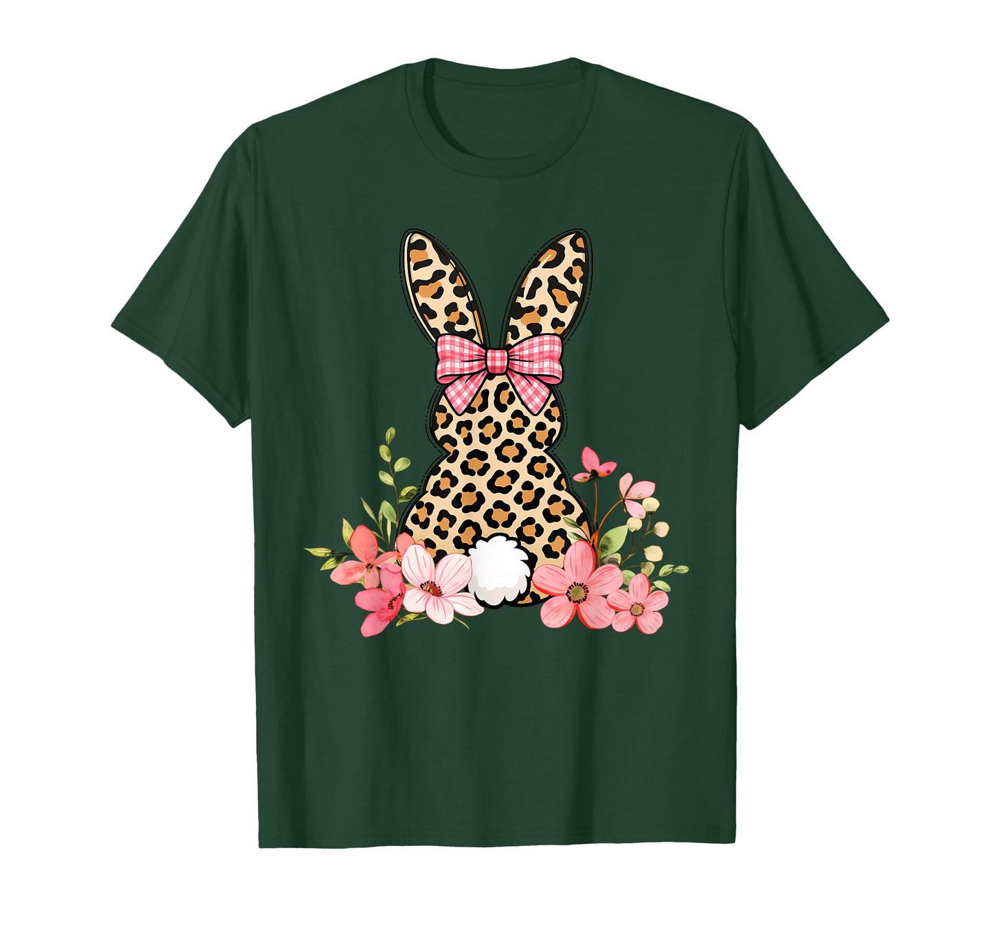 Women Easter Bunny Leopard Happy Easter Day Women Kids Girls T-Shirt
