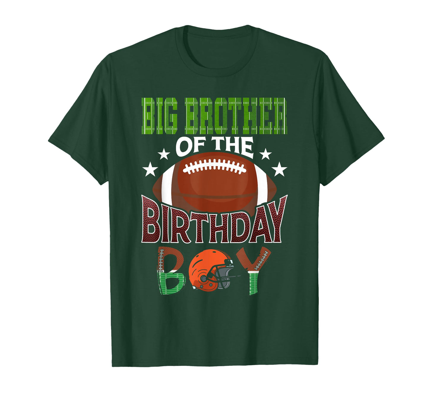 Big Brother of The Birthday Boy Football Party Family T-Shirt