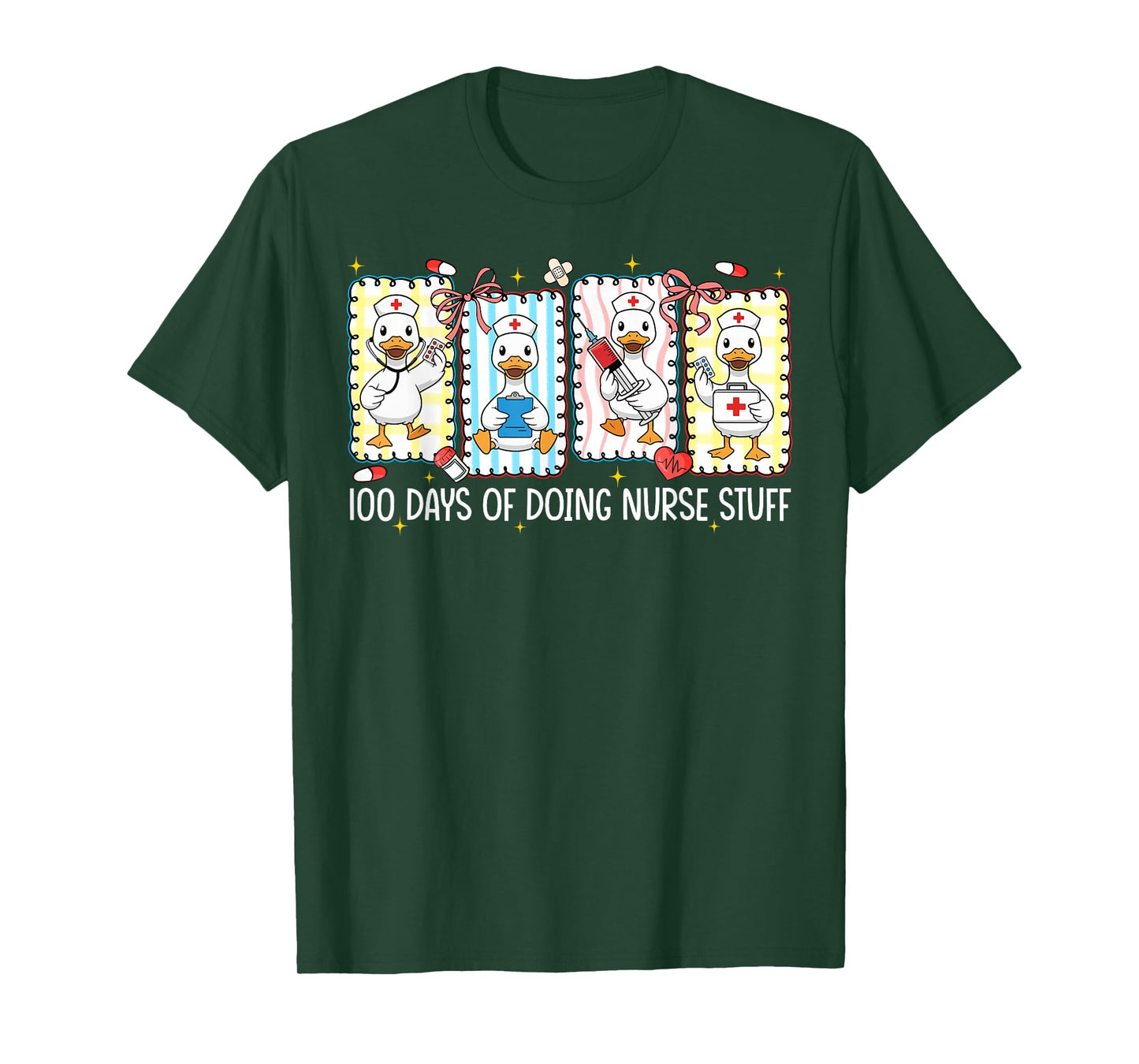 100 Days of Doing School Nurse Stuff Silly Goose Girl Women T-Shirt
