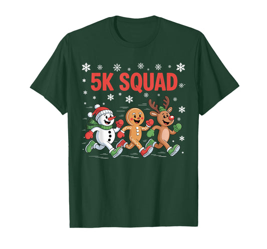 5K Squad Shirt Funny Christmas Running Team T-Shirt